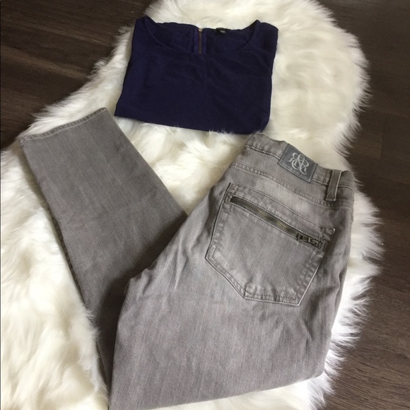 Rock & Republic Denim - Rock & Republic distressed cropped jeans